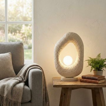 Lampa de masa, Opviq, 778OPV1116, Ecru