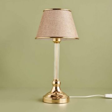 Lampa de masa, Opviq, 780SGN2117, Bej / Auriu
