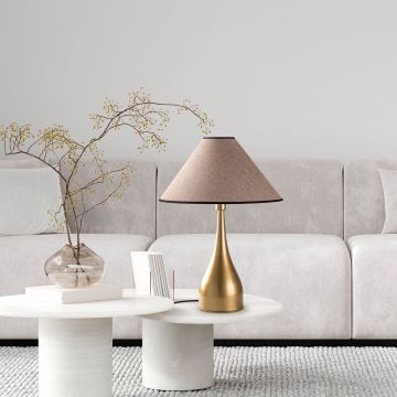 Lampa de masa, Opviq, 892OPV2469, Auriu / Maro deschis