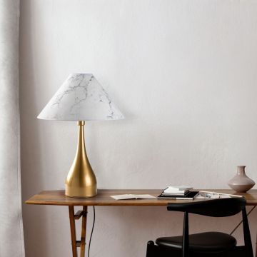 Lampa de masa, Opviq, 892OPV2471, Aur/Alb