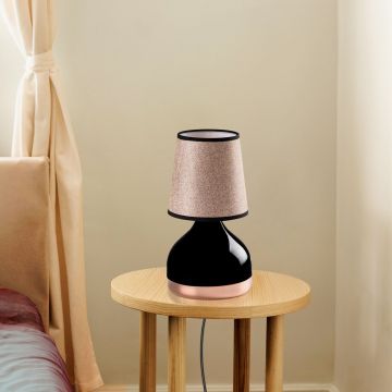 Lampa de masa, Opviq, 892OPV2564, Negru / Maro deschis