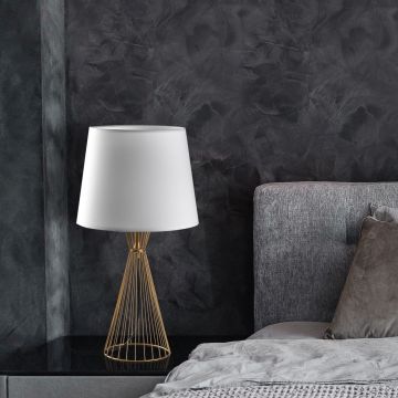 Lampa de masa, Opviq, 892OPV2567, Aur/Alb