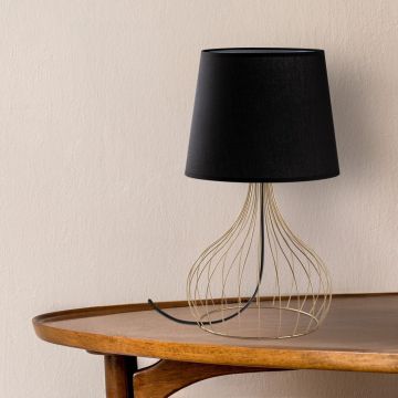Lampa de masa, Opviq, 892OPV2572, Aur/Negru