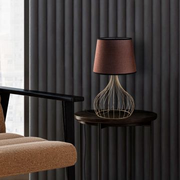 Lampa de masa, Opviq, 892OPV2573, Auriu/Maro