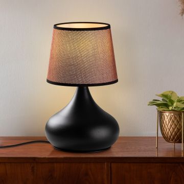 Lampa de masa, Opviq, 892OPV2602, Negru/Maro