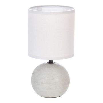 Lampa de masa PWL-1210, ceramica, Gri - Negru, 13x25 cm - Gri