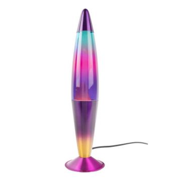Lava lamp din sticlă (înălțime 41,5 cm) Rainbow Rocket Lava – Leitmotiv