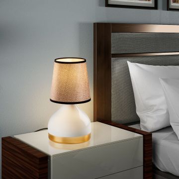 Set de lămpi de masă, Opviq, 892OPV2558, Alb/Maro deschis