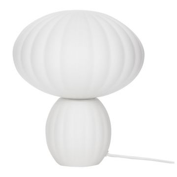 Veioză albă din sticlă (înălțime 28 cm) Kumu – Hübsch
