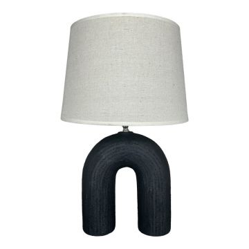 Veioza Archo, ceramica, D30x45 cm - Negru-Bej