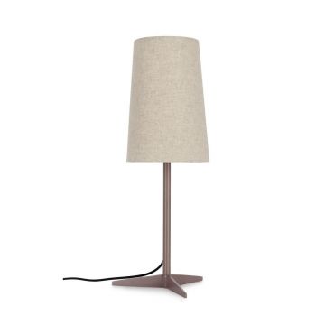 Veioză bej din metal cu abajur textil (înălțime 60 cm) Assam – Bizzotto