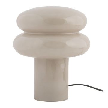 Veioză bej din sticlă (înălțime 24 cm) Incesante – Leitmotiv