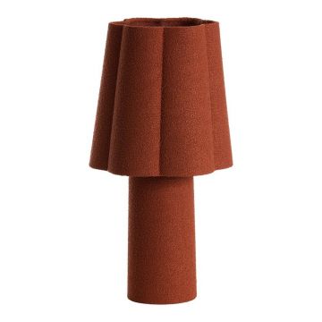 Veioză cărămizie cu abajur textil (înălțime 50 cm) Musaby – Light & Living