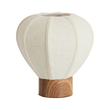 Veioză crem din metal cu abajur textil (înălțime 23,5 cm) Kyzo – Light & Living