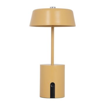 Veioză galben ocru LED din metal (înălțime 22,5 cm) Elemental LED – Leitmotiv