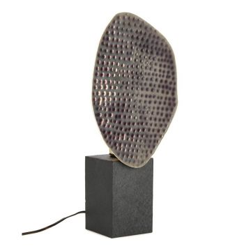 Veioză gri antracit din metal cu abajur din metal (înălțime 46 cm) Neev – Bizzotto