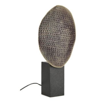 Veioză gri antracit din metal cu abajur din metal (înălțime 57 cm) Neev – Bizzotto