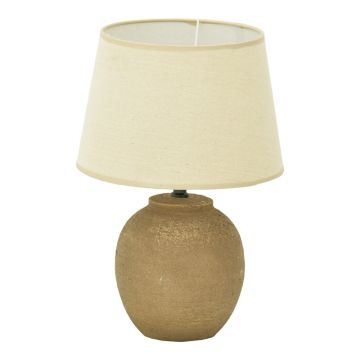 Lustră de masă cu lumină Lurata, Ceramică, Gri Antic-Bej, 26x38 cm - Gri